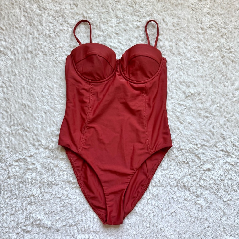 Veronica Beard Red One-Piece Swimsuit